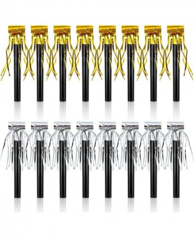 36 Pieces Party Squawkers Party Blower Noisemakers Blowouts Whistles Fringed Noise Maker in Gold and Silver Musical Blowouts ...