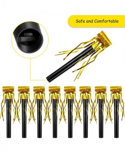 36 Pieces Party Squawkers Party Blower Noisemakers Blowouts Whistles Fringed Noise Maker in Gold and Silver Musical Blowouts ...