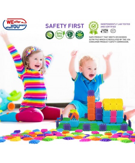 Educational Interlocking STEM Building Blocks 150 Pieces. Build Toy Accessories Cubes Shapes and More for Ages 3 Year and Up ...