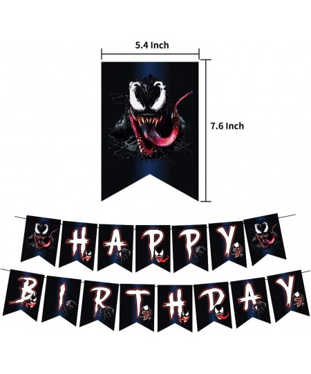 Birthday Party Supplies - Venom Party Supplies - Venom Birthday Party Decoration Includes Happy Birthday Banner Balloon Cake ...