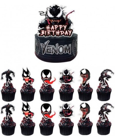 Birthday Party Supplies - Venom Party Supplies - Venom Birthday Party Decoration Includes Happy Birthday Banner Balloon Cake ...