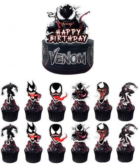 Birthday Party Supplies - Venom Party Supplies - Venom Birthday Party Decoration Includes Happy Birthday Banner Balloon Cake ...