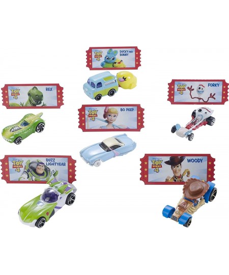 Disney Pixar Toy Story 4 Character Cars 1:64 Scale Woody Buzz Lightyear Bo Peep Forky Ducky and Bunny and Rex Ages 3 and Up [...