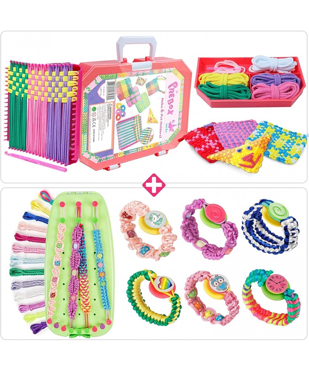 Girls Crafts with 1 Potholder Loom Weaving Kit & 1 Friendship Bracelet Making Kit Christmas Birthday Gifts for Girls Age 6 7 ...