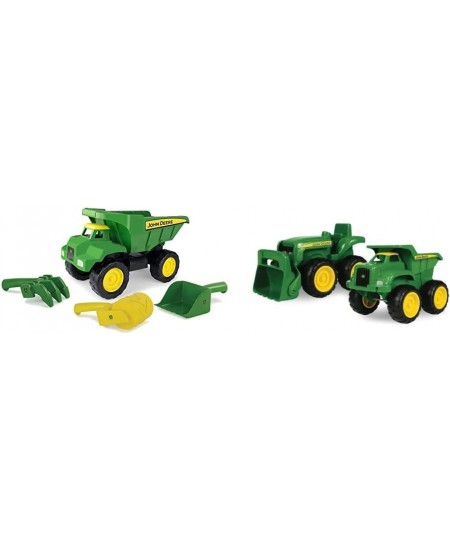 John Deere 15" Big Scoop Dump Truck Sandbox Toy with Sand Tools & John Deere Sandbox Vehicle (2 Pack) $77.92 - Sandboxes & Be...