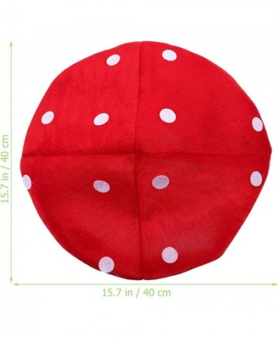 1pc Mushroom Hat Plant Cosplay Cap Mushroom Beret Mushroom Plush Headwear Beanie Hat for Boys Girls Party Favor $14.61 - Kids...