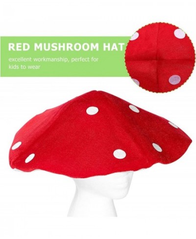 1pc Mushroom Hat Plant Cosplay Cap Mushroom Beret Mushroom Plush Headwear Beanie Hat for Boys Girls Party Favor $14.61 - Kids...