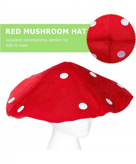 1pc Mushroom Hat Plant Cosplay Cap Mushroom Beret Mushroom Plush Headwear Beanie Hat for Boys Girls Party Favor $14.61 - Kids...