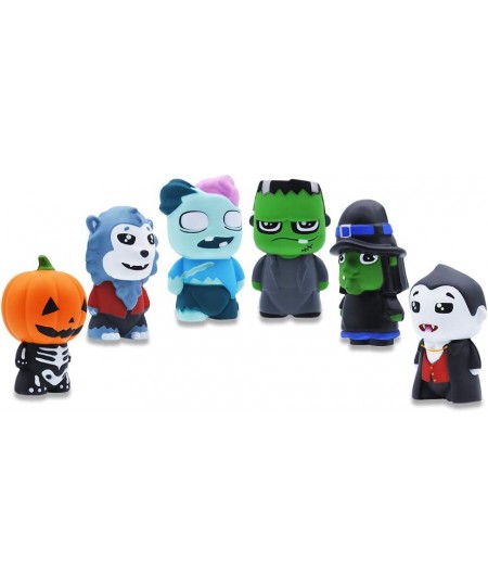 6 Pack Halloween Themed Squishy Toys Slow Rising Stress Relief Super Soft Squeeze Kawaii Cute Halloween Friends Characters To...