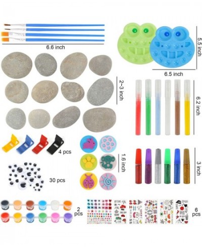 Rock Painting Kit for Kids 88PCS Creativity Arts Crafts DIY Supplies Kit with 12 Rocks and 24 Paints for Kid Painting Gifts T...