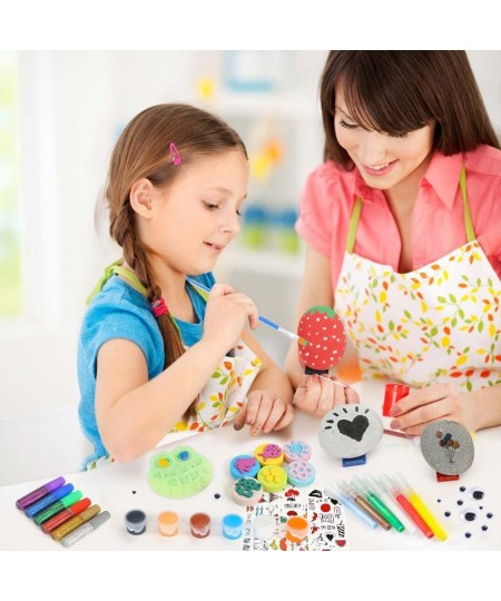 Rock Painting Kit for Kids 88PCS Creativity Arts Crafts DIY Supplies Kit with 12 Rocks and 24 Paints for Kid Painting Gifts T...