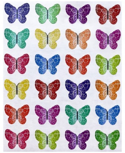 Color Butterfly Stickers Party Supplies for Toddler Kids and Adults in Swirls Patterns - Butterflies Scrapbooking Stickers fo...