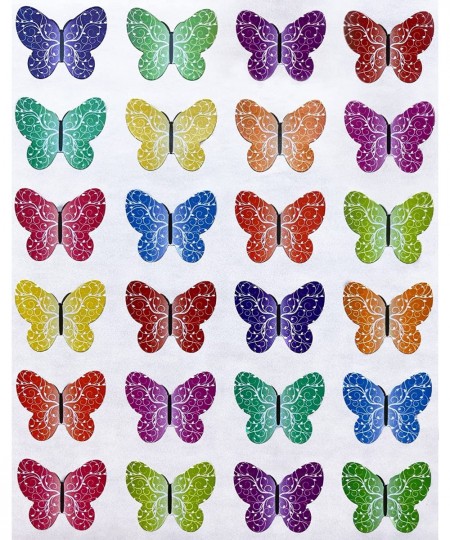 Color Butterfly Stickers Party Supplies for Toddler Kids and Adults in Swirls Patterns - Butterflies Scrapbooking Stickers fo...