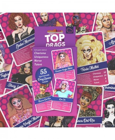 Top Drags Game - Trumps Card Game - Win Every Drag Queen to Win The Game - Suitable for Adults and Teenagers $26.24 - Card Games