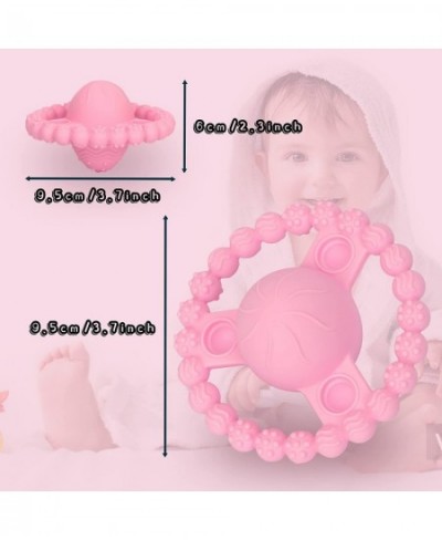 Baby Teething Toys for 6-12 Months BPA Free Silicone Easy to Hold Teether Rattle Toy Best Baby Toys Baby Shower Toys Infant B...