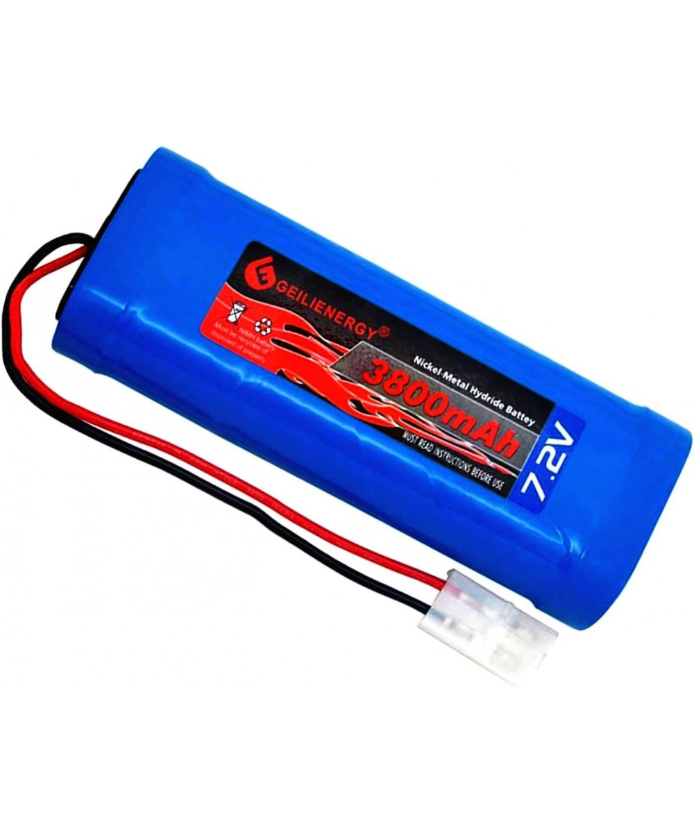 7.2V 3800mAh Battery Pack High Capacity 6-Cell NiMH Flat Battery Pack Replacement Hobby Battery for RC Car RC Truck RC Tank R...