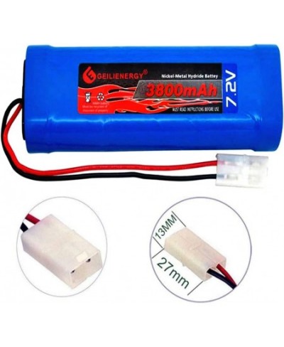 7.2V 3800mAh Battery Pack High Capacity 6-Cell NiMH Flat Battery Pack Replacement Hobby Battery for RC Car RC Truck RC Tank R...