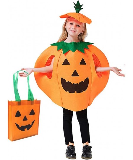 Halloween Kids Pumpkin Costume 3 PCS Pumpkin Cosplay Set For Boys Girls Included Pumpkin Tote Bag（9.8 x 11.8 inch) $17.19 - K...