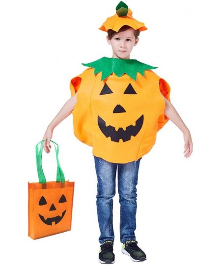 Halloween Kids Pumpkin Costume 3 PCS Pumpkin Cosplay Set For Boys Girls Included Pumpkin Tote Bag（9.8 x 11.8 inch) $17.19 - K...