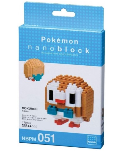 Nanoblocks - 2 Set Bundle - Popplio and Rowlet (Ashimari and Mokuroh in Japan) - Adjustable Pokemon Characters (Japan Import)...