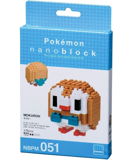 Nanoblocks - 2 Set Bundle - Popplio and Rowlet (Ashimari and Mokuroh in Japan) - Adjustable Pokemon Characters (Japan Import)...