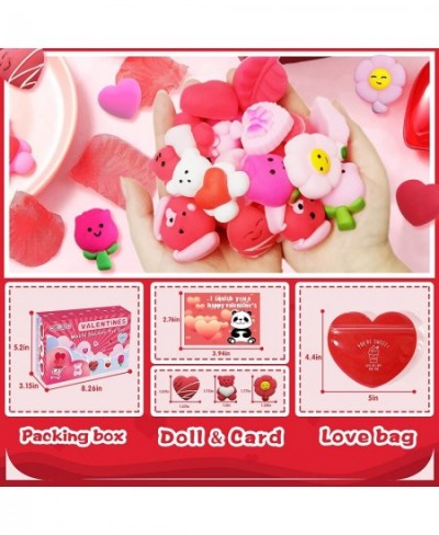 36Pack Valentines Day Cards with Mochi Squishy Toys for Kids School Classroom Kids Valentine Party Favor Valentine Exchange G...