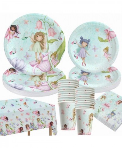 Fairy Party Decorations Butterfly Theme Garden Party Supplies with Truly Fairy Plates Napkins and Cups Table Cover Serves 30 ...