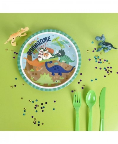 144 Pack Dinosaur Party Supplies Sets Severs 24 Person Including Plates Napkins Cups and Cutlery for Birthday Party $30.39 - ...