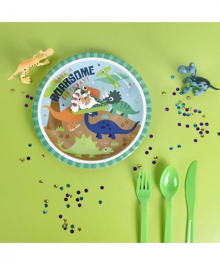 144 Pack Dinosaur Party Supplies Sets Severs 24 Person Including Plates Napkins Cups and Cutlery for Birthday Party $30.39 - ...