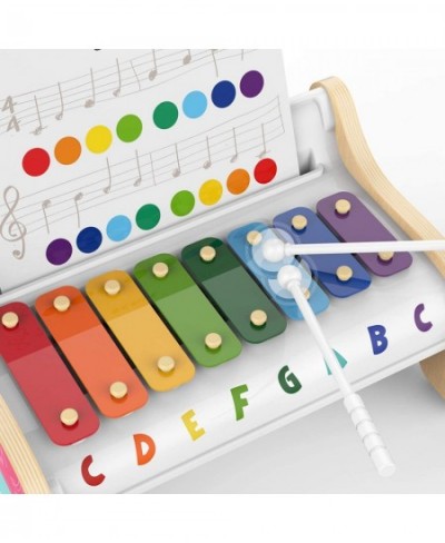 Wooden Xylophone for Kids Baby Musical Instrument Toy with 2 Xylophone Mallets and 3 Musical Cards Holiday Birthday Gift for ...