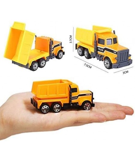 Alloy Construction Engineering Truck Models Mini Pocket Size Play Vehicles Cars Toy Cake Toppers for Kids Toddlers Boys (5Pcs...