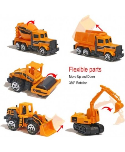 Alloy Construction Engineering Truck Models Mini Pocket Size Play Vehicles Cars Toy Cake Toppers for Kids Toddlers Boys (5Pcs...