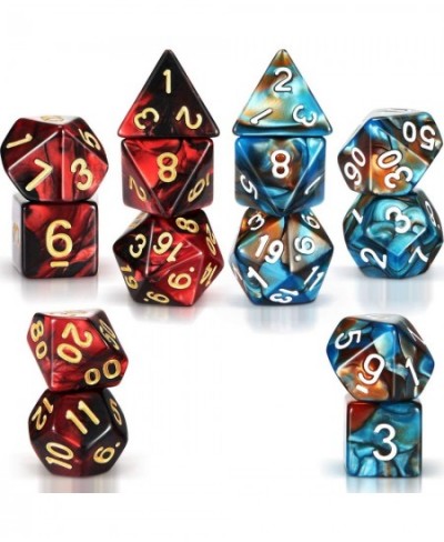 14 Pieces 7-die Dice Set Polyhedral Dice Compatible with Dungeons and Dragons with Black Pouch $14.42 - Game Accessories