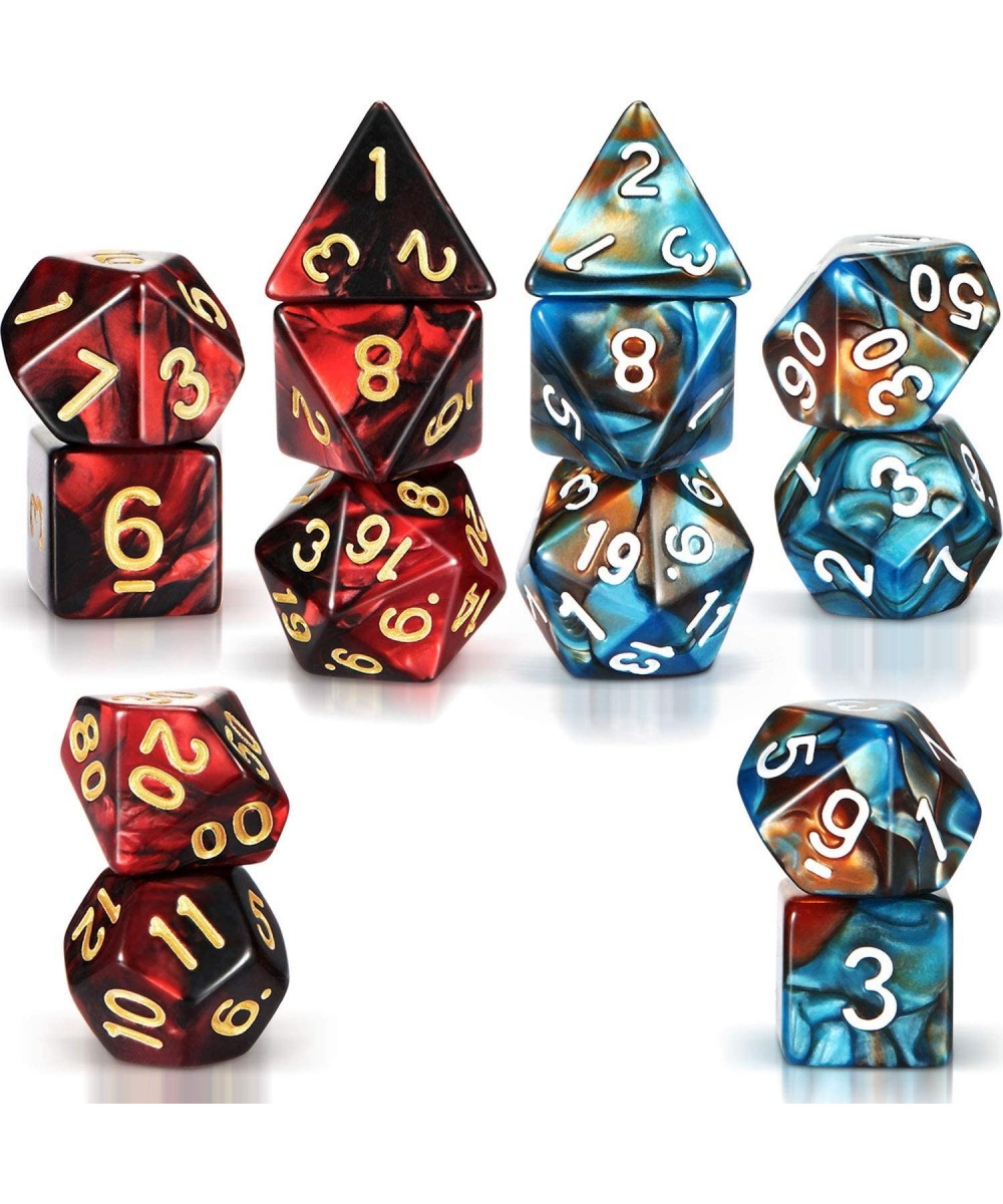 14 Pieces 7-die Dice Set Polyhedral Dice Compatible with Dungeons and Dragons with Black Pouch $14.42 - Game Accessories