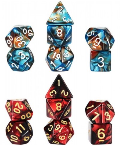 14 Pieces 7-die Dice Set Polyhedral Dice Compatible with Dungeons and Dragons with Black Pouch $14.42 - Game Accessories