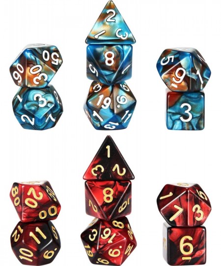 14 Pieces 7-die Dice Set Polyhedral Dice Compatible with Dungeons and Dragons with Black Pouch $14.42 - Game Accessories