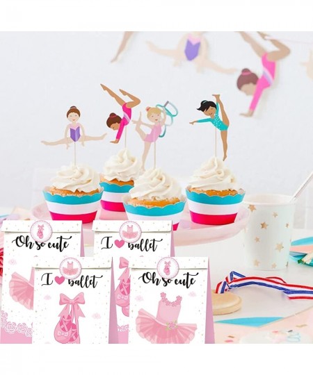 Ballerina Party Favor Bags 24 Pack - Ballerina Party Paper Gift Bags Goodies Candy Bags Kraft Treat Paper Bags with Stickers ...