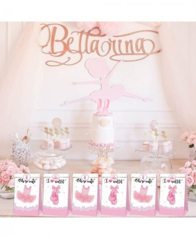 Ballerina Party Favor Bags 24 Pack - Ballerina Party Paper Gift Bags Goodies Candy Bags Kraft Treat Paper Bags with Stickers ...