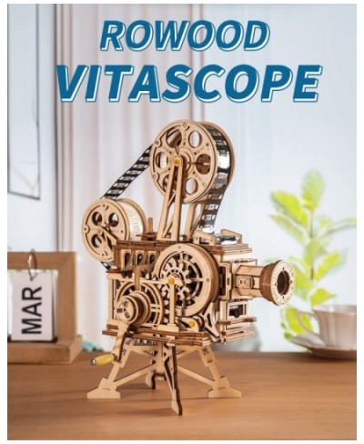 3D Puzzle for Adults DIY Wooden Model Kit for Adults to Build Handheld Film Mechanical Gear Building Set Birthday Vitascope P...