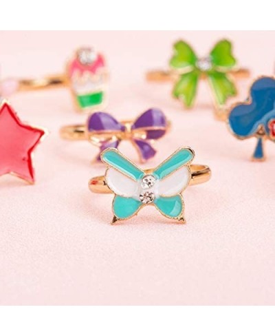 36pcs Little Girl Adjustable Rings in Box Children Kids Jewelry Rings Set with Heart Shape Display Case Girl Pretend Play and...