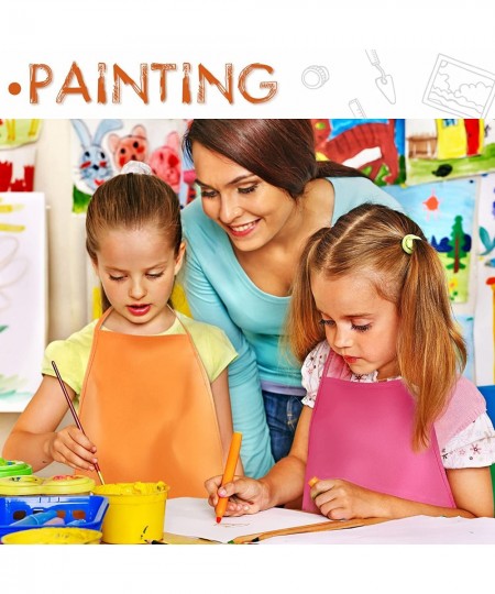 12 Pieces 12 Colors Kids Painting Aprons Children's Artists Smocks for Kitchen Classroom Community Event Crafts and Art Paint...