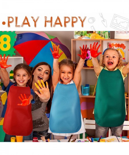 12 Pieces 12 Colors Kids Painting Aprons Children's Artists Smocks for Kitchen Classroom Community Event Crafts and Art Paint...