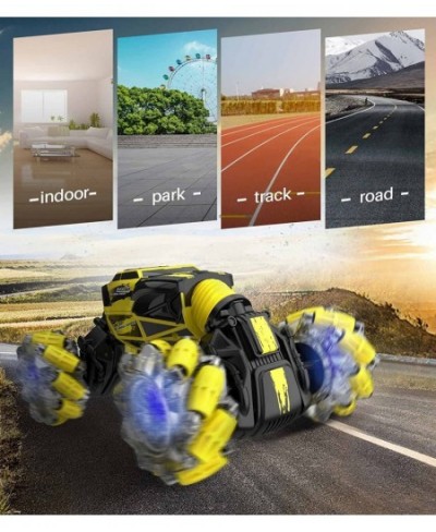 Gesture RC Car Remote Control Car RC Stunt Cars with Watch Hand Controled Truck Sensing Crawler 360°LED 1/16 4WD 12.5MPH 2X B...