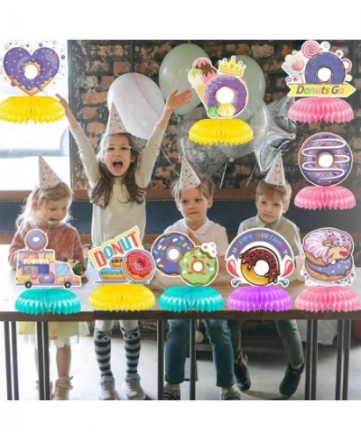 9 Pieces Happy Birthday Centerpieces for Tables Decorations Donuts Honeycomb Table Topper Birthday Party Supplies $17.98 - Ki...