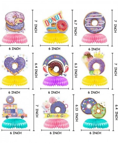 9 Pieces Happy Birthday Centerpieces for Tables Decorations Donuts Honeycomb Table Topper Birthday Party Supplies $17.98 - Ki...