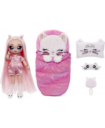 Teens Slumber Party Soft Fabric Fashion Doll Playset Mila Rose 11" Pink Hair Persian Kitty Inspired Pajamas & Accessories Age...