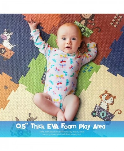 Baby Play Mats for Infants – 2 in 1 Baby Playmat for Toddlers Kids - Educational Multicolor Foam Jigsaw Puzzle Playing Baby F...