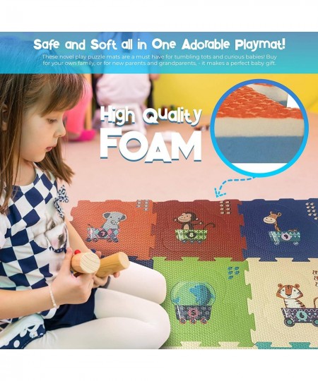 Baby Play Mats for Infants – 2 in 1 Baby Playmat for Toddlers Kids - Educational Multicolor Foam Jigsaw Puzzle Playing Baby F...