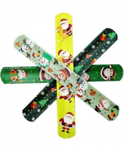 15 Pcs Christmas Slap Bracelets for Kids Christmas Slap Bracelets Bulk for Boys and Girls holiday Slap Bracelet Party Supplie...