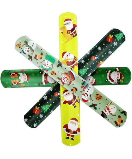 15 Pcs Christmas Slap Bracelets for Kids Christmas Slap Bracelets Bulk for Boys and Girls holiday Slap Bracelet Party Supplie...